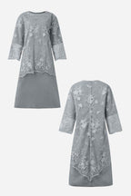Elegant Lace Embroidered Two-Piece Evening Dress