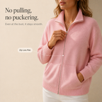 Wearbella – Kardigan z dzianiny z zamkiem z przodu i żebrowanym kołnierzem
