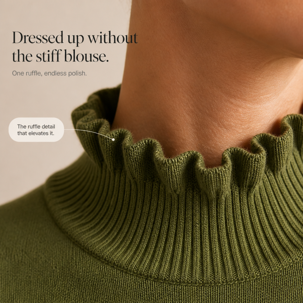 Ruffle & Row – Sweter z falbaną