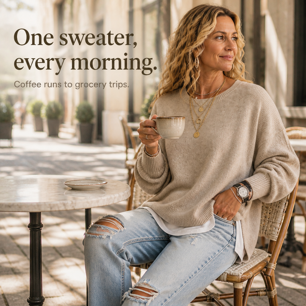 Wearbella – Sweter z obniżonymi ramionami i lanternowymi rękawami