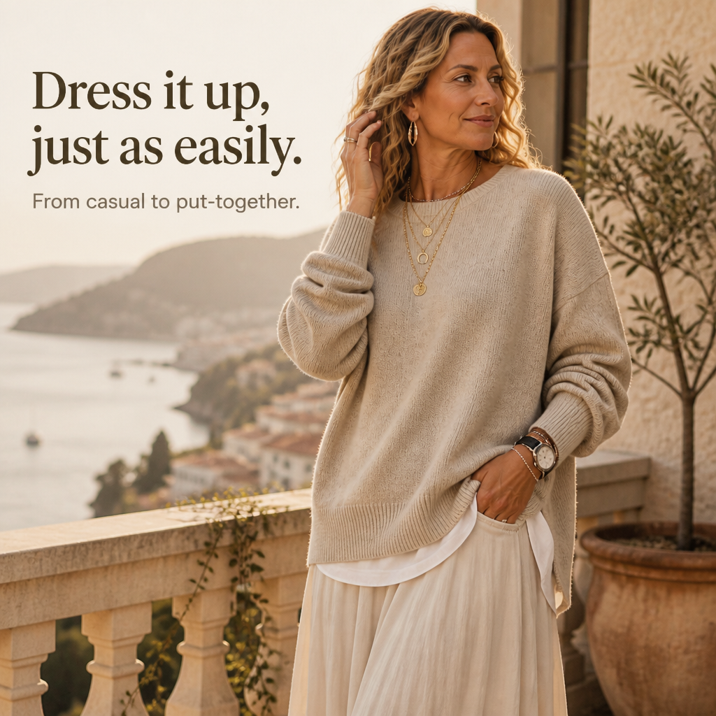 Wearbella – Sweter z obniżonymi ramionami i lanternowymi rękawami