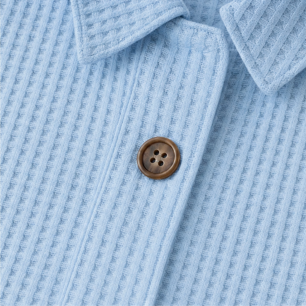 Draperly – Bluzka z asymetrycznym dołem w stylu dzianiny waffle