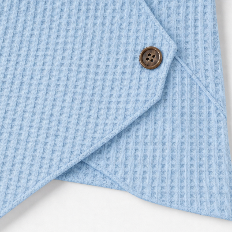 Draperly – Bluzka z asymetrycznym dołem w stylu dzianiny waffle