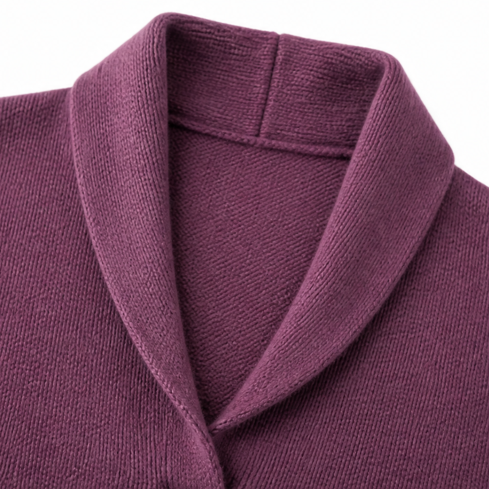 Wrapstead – Sweter z kołnierzem szalowym i prążkowanym splotem