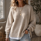 Wearbella – Sweter z obniżonymi ramionami i lanternowymi rękawami