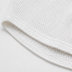Loravia – Top Henley z dzianiny wafelowej z zapięciem na guziki, rękaw 3/4
