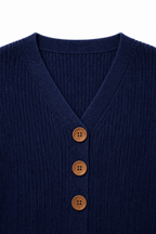 Wearbella – Sweter z dekoltem w serek z prążkowanej dzianiny